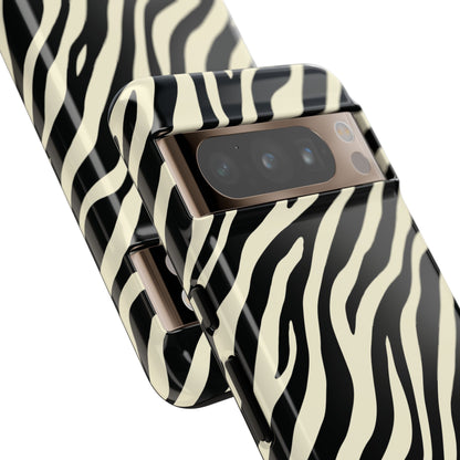 Chic Ivory Zebra Print Phone Case