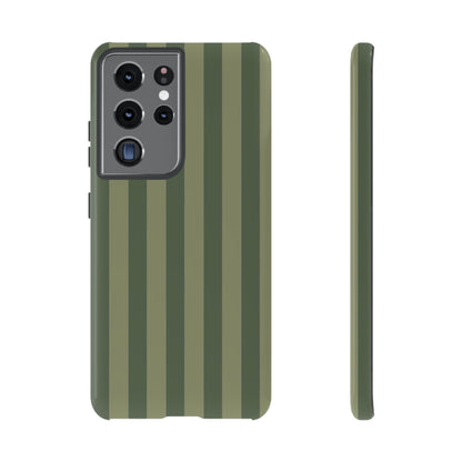 Green Stripe Pattern Phone Case - Green Phone Case - Samsung Galaxy S21 Ultra / Glossy