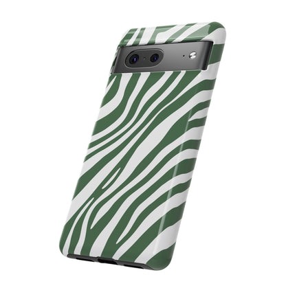 Modern Sage Zebra Print Phone Case
