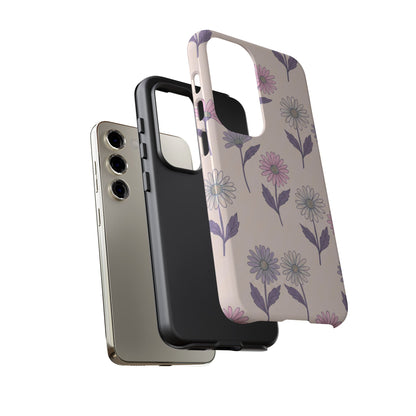 Pretty Pink & Purple Daisy Pattern Phone Case