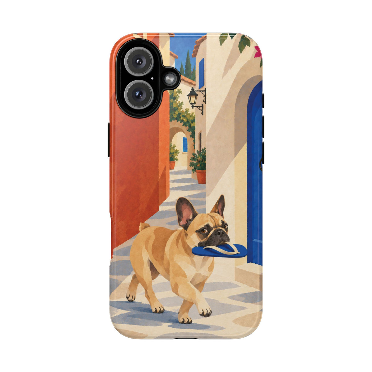 French Bulldog Quiet Lane Phone Case - Multicolor Phone Case - iPhone 16 Plus / Glossy