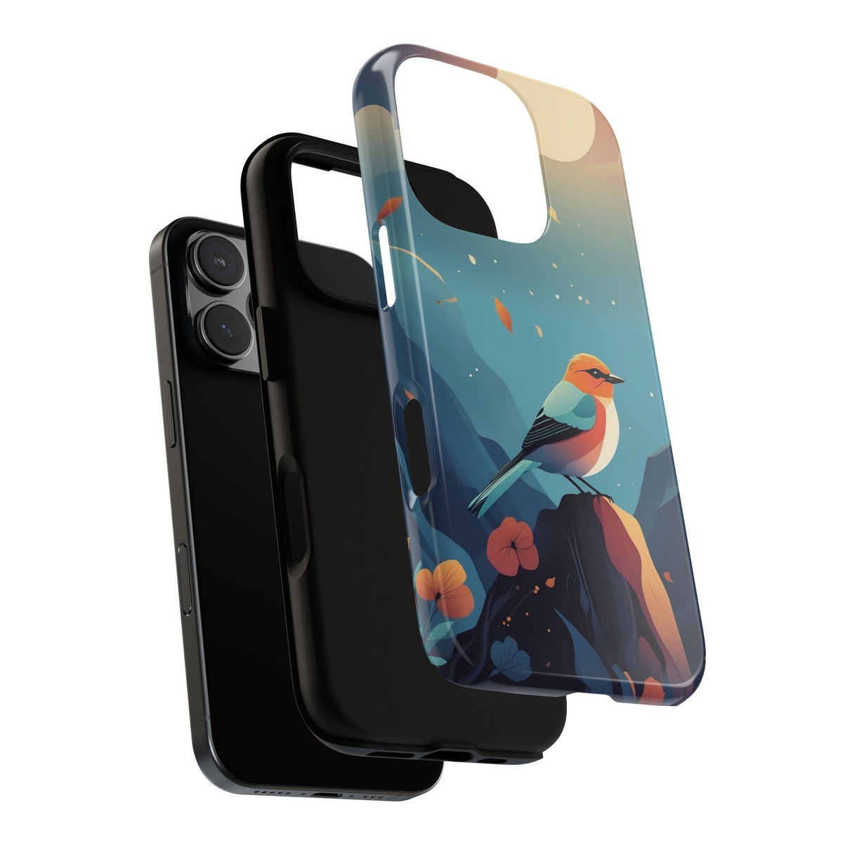 Stylised Bird Design Phone Case - Multicolor Phone Case