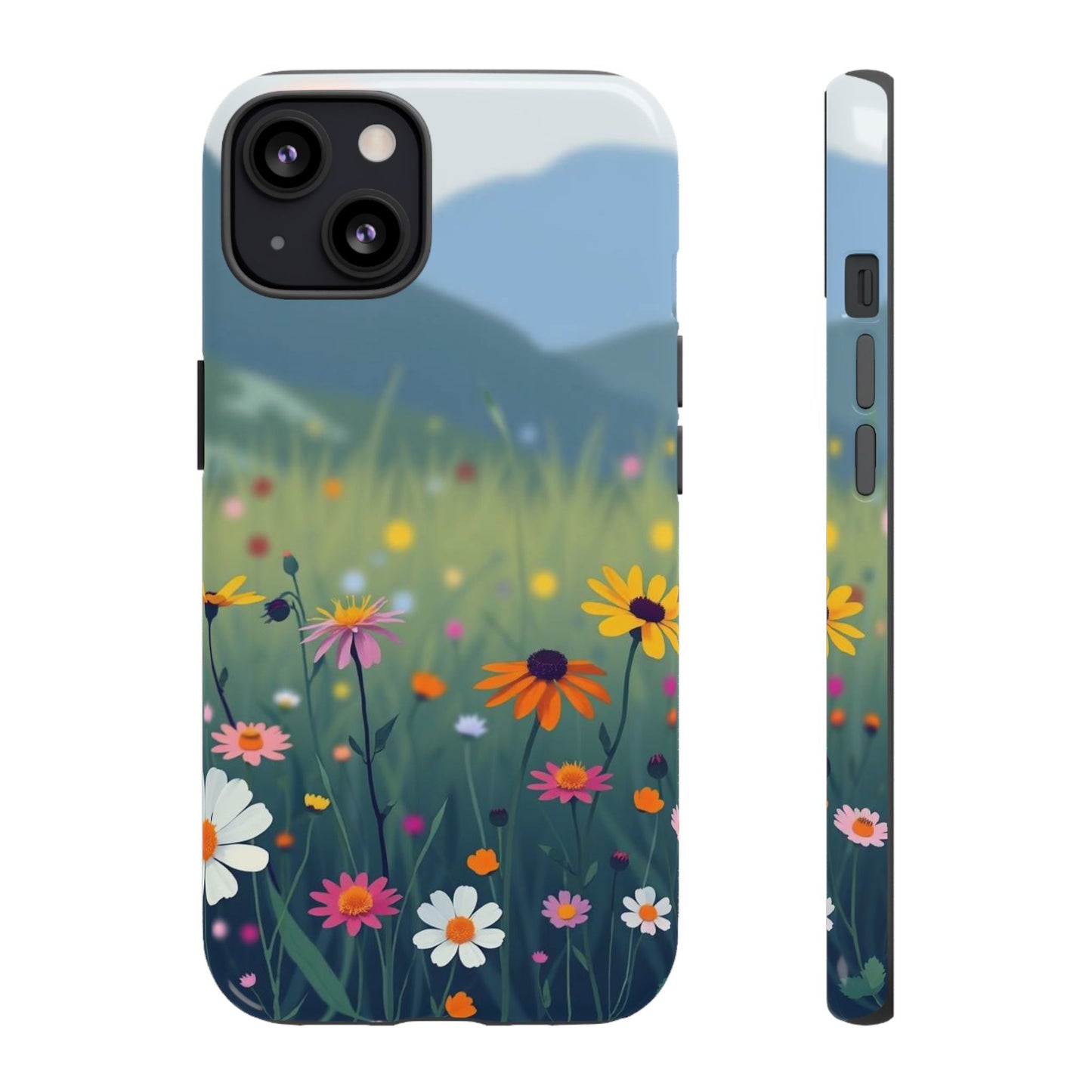 iPhone 13 / Glossy Phone Case - Vibrant Meadow Design Phone Case