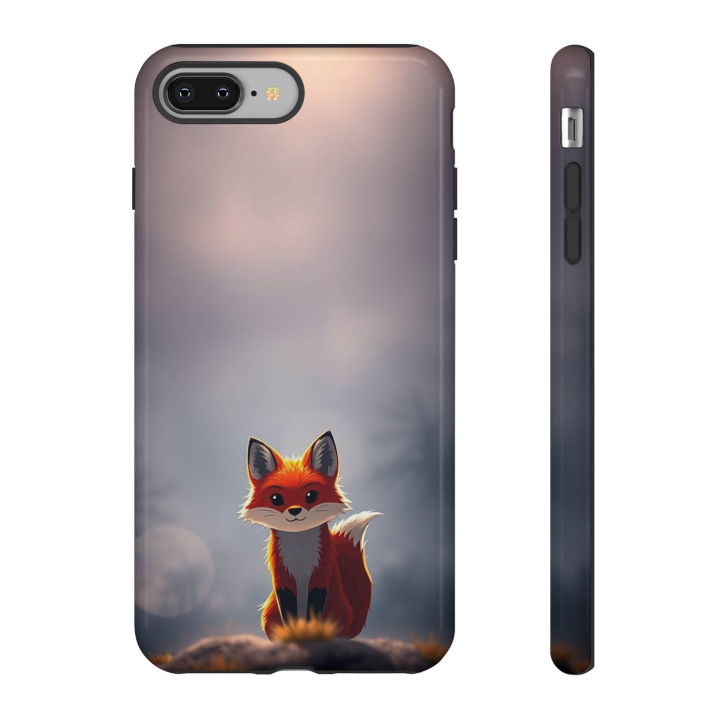 iPhone 8 Plus / Glossy Phone Case - Cute Gothic Fox Design Phone Case
