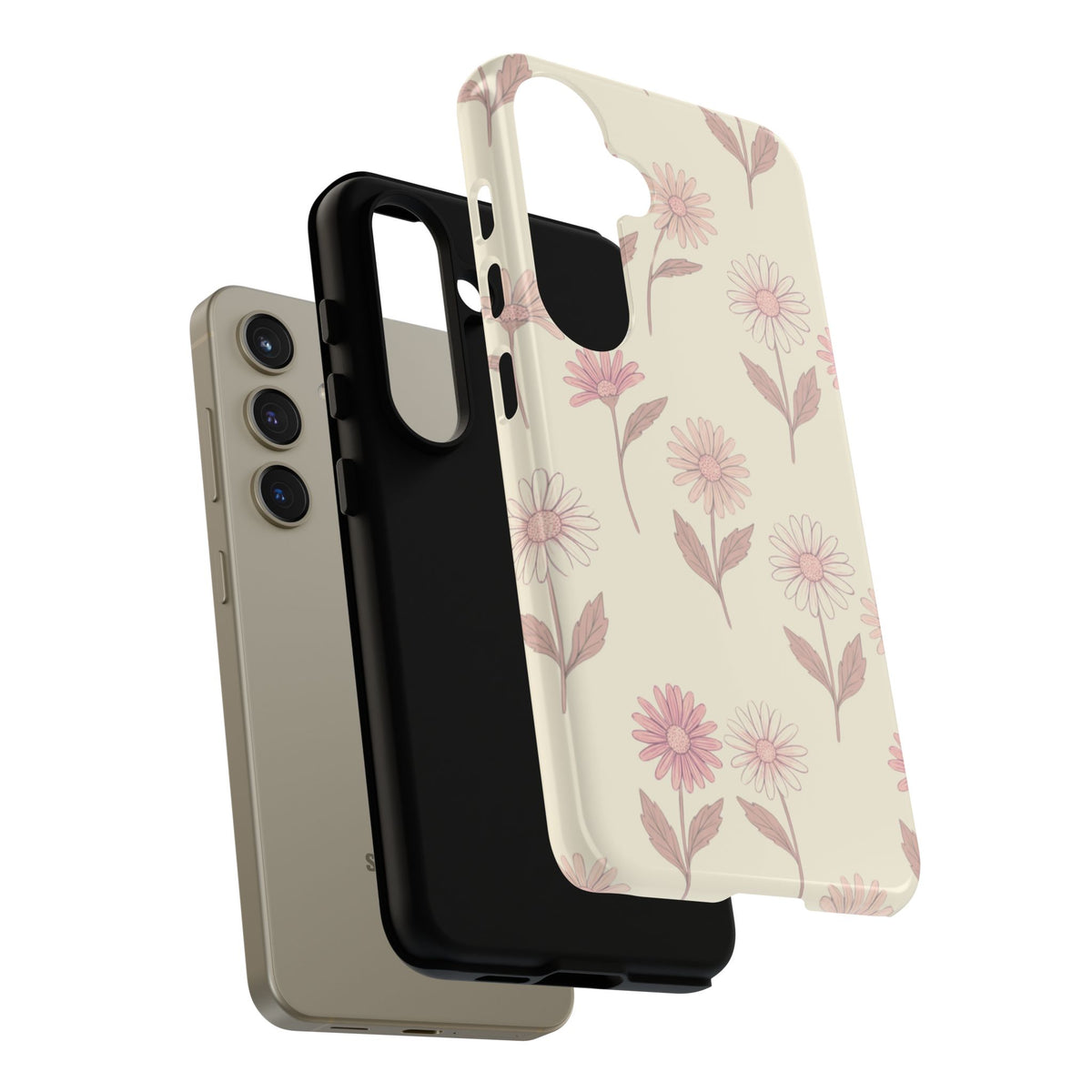 Pretty Blush Daisy Pattern Phone Case