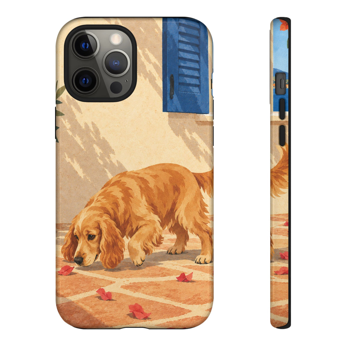 Cocker Spaniel Scent Trail Phone Case - Multicolor Phone Case - iPhone 12 Pro Max / Glossy