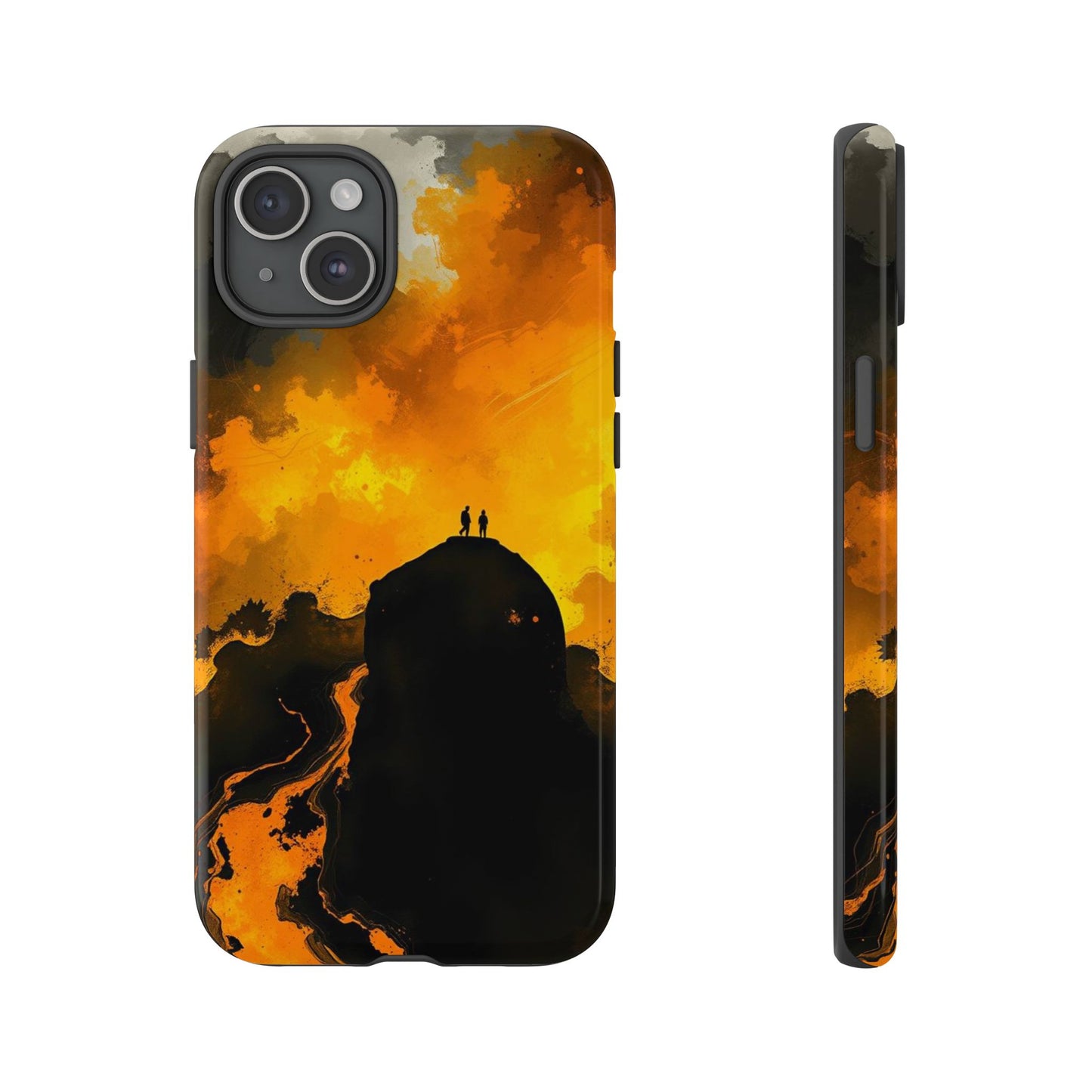 iPhone 15 Plus / Glossy Phone Case - Gothic Watercolour Scene Phone Case