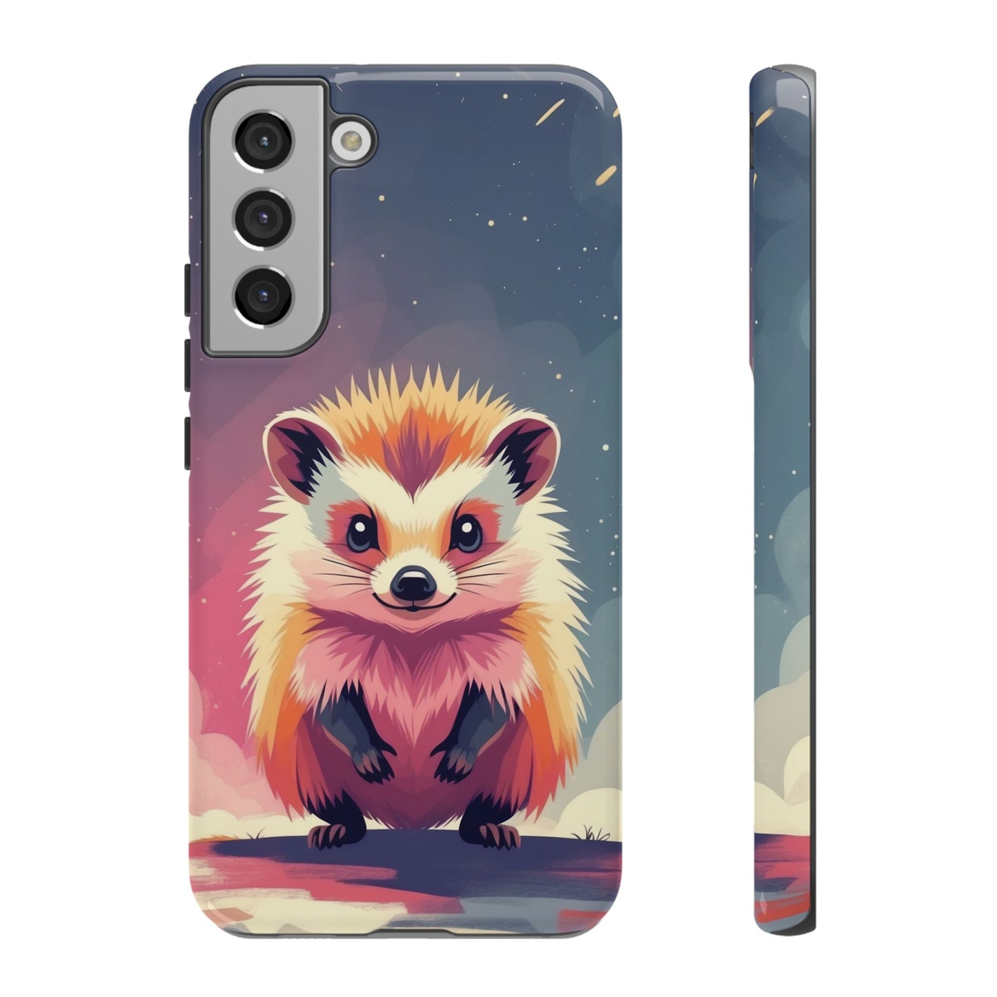 Samsung Galaxy S22 Plus / Glossy Phone Case - Stylised Hedgehog Design Phone Case