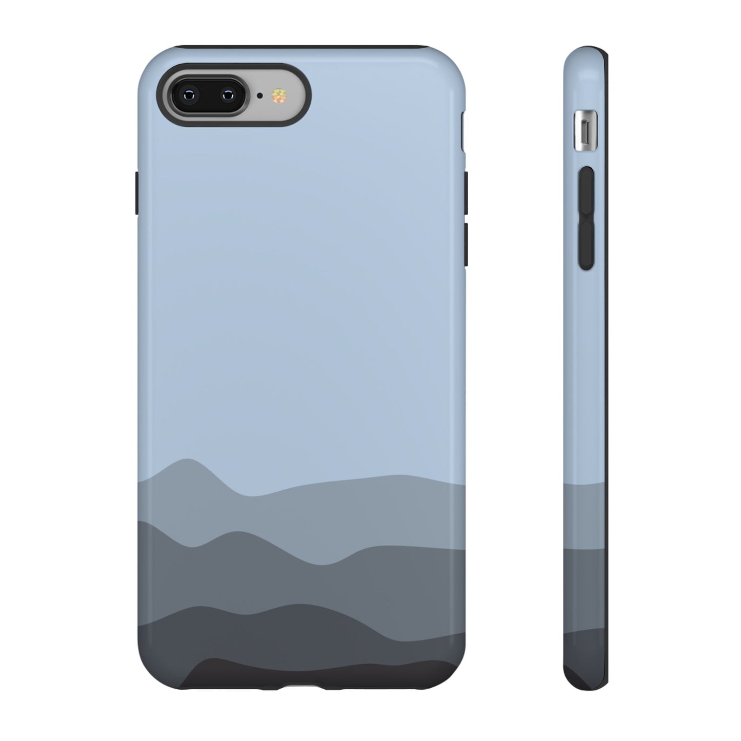 Blue Abstract Waves Protective Phone Case - Blue Phone Case - iPhone 8 Plus / Glossy