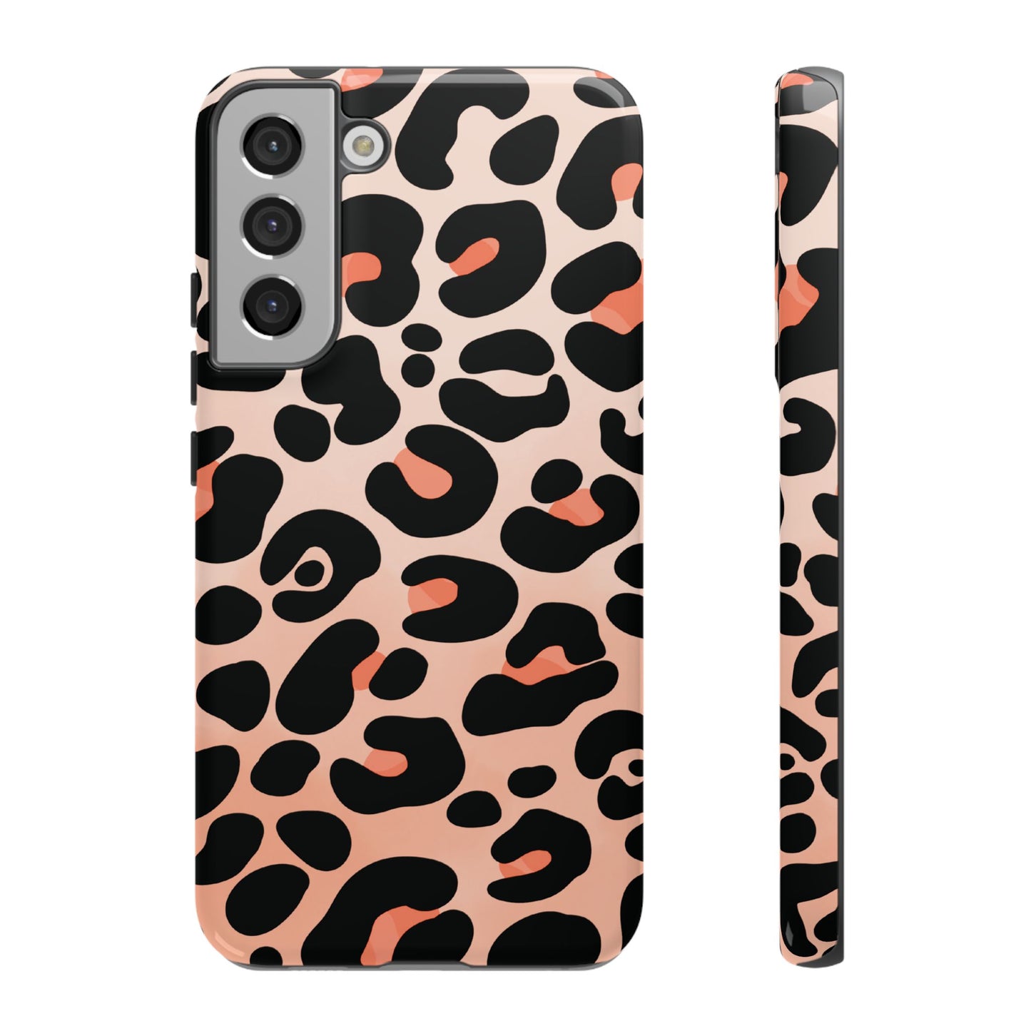 Elegant Peach Leopard Print Phone Case