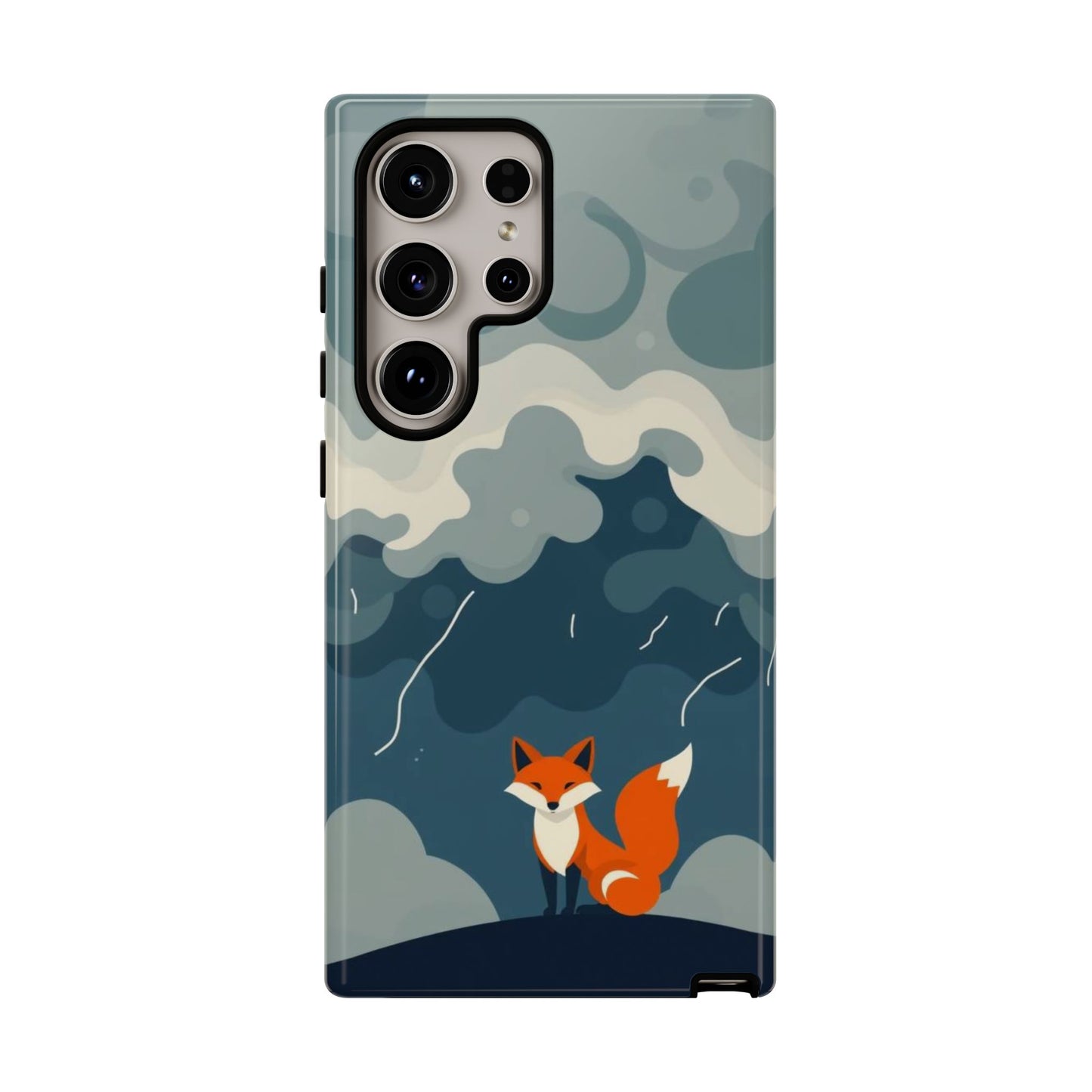 Samsung Galaxy S24 Ultra / Glossy Phone Case - Stormy Fox Design Phone Case