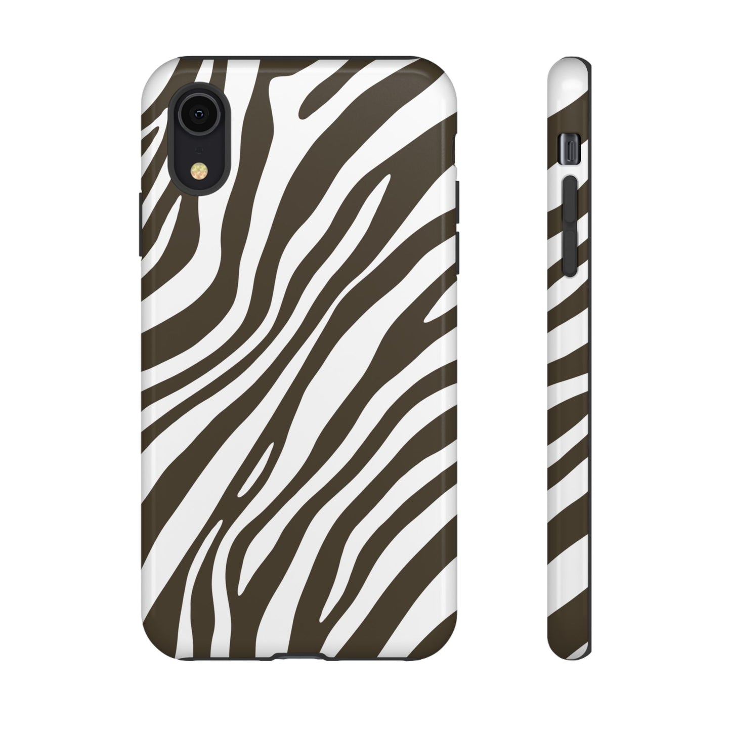 Modern Mocha Zebra Print Phone Case