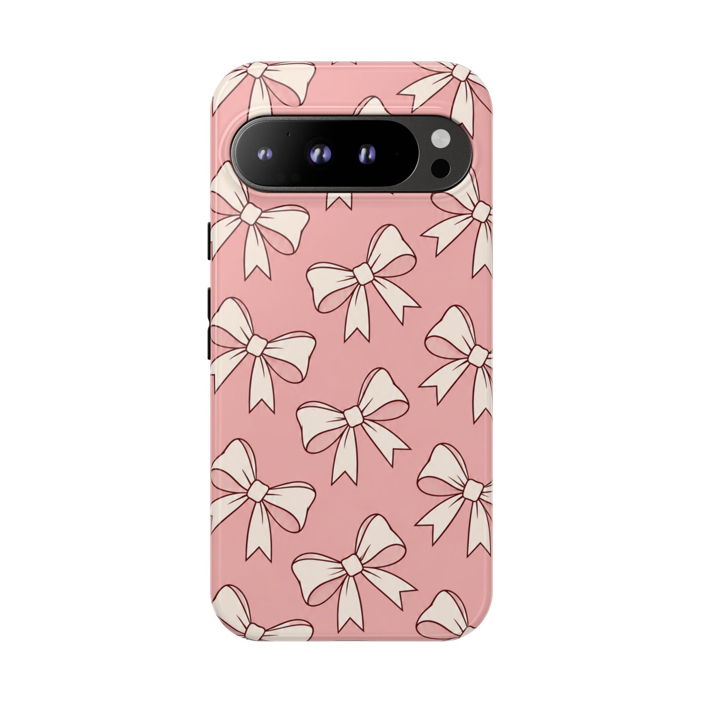 Chic Blush Pink Bow Pattern Phone Case