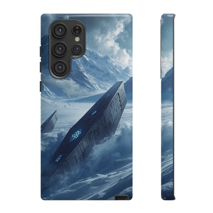 Samsung Galaxy S22 Ultra / Glossy Phone Case - Frozen Alien Wreckage Sci-fi Phone Case