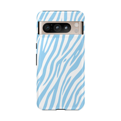 Sky Blue Tiger Print Phone Case