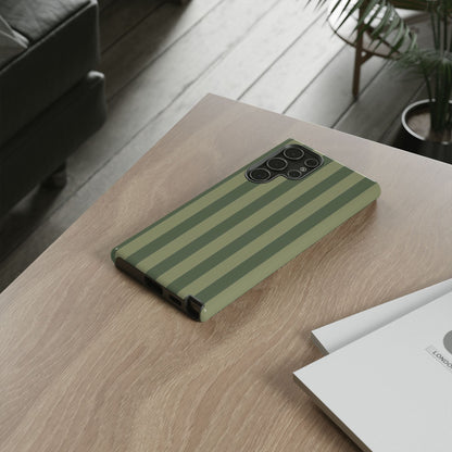 Green Stripe Pattern Phone Case - Green Phone Case