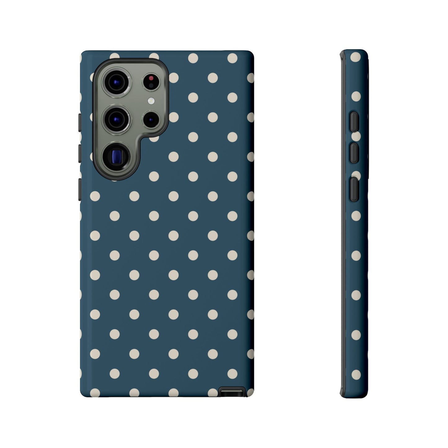Blue & White Dot Pattern Phone Case