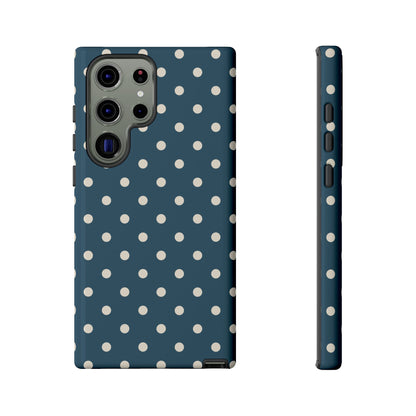 Blue & White Dot Pattern Phone Case