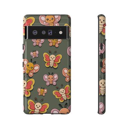 Google Pixel 6 Pro / Glossy Phone Case - Green Butterfly Sticker Design Phone Case