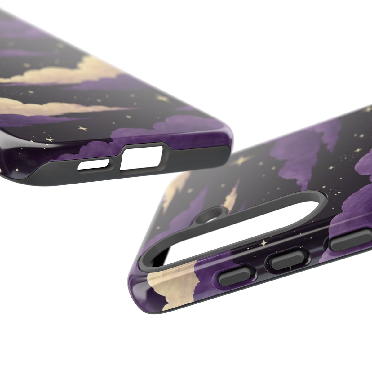 Illustrated Purple Clouds & Stars Phone Case