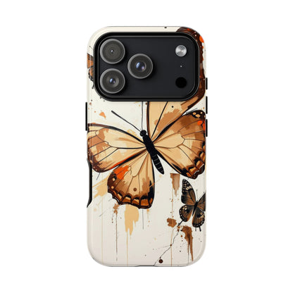 iPhone 17 Pro / Glossy Phone Case - Acrylic Style Butterflies Design Phone Case
