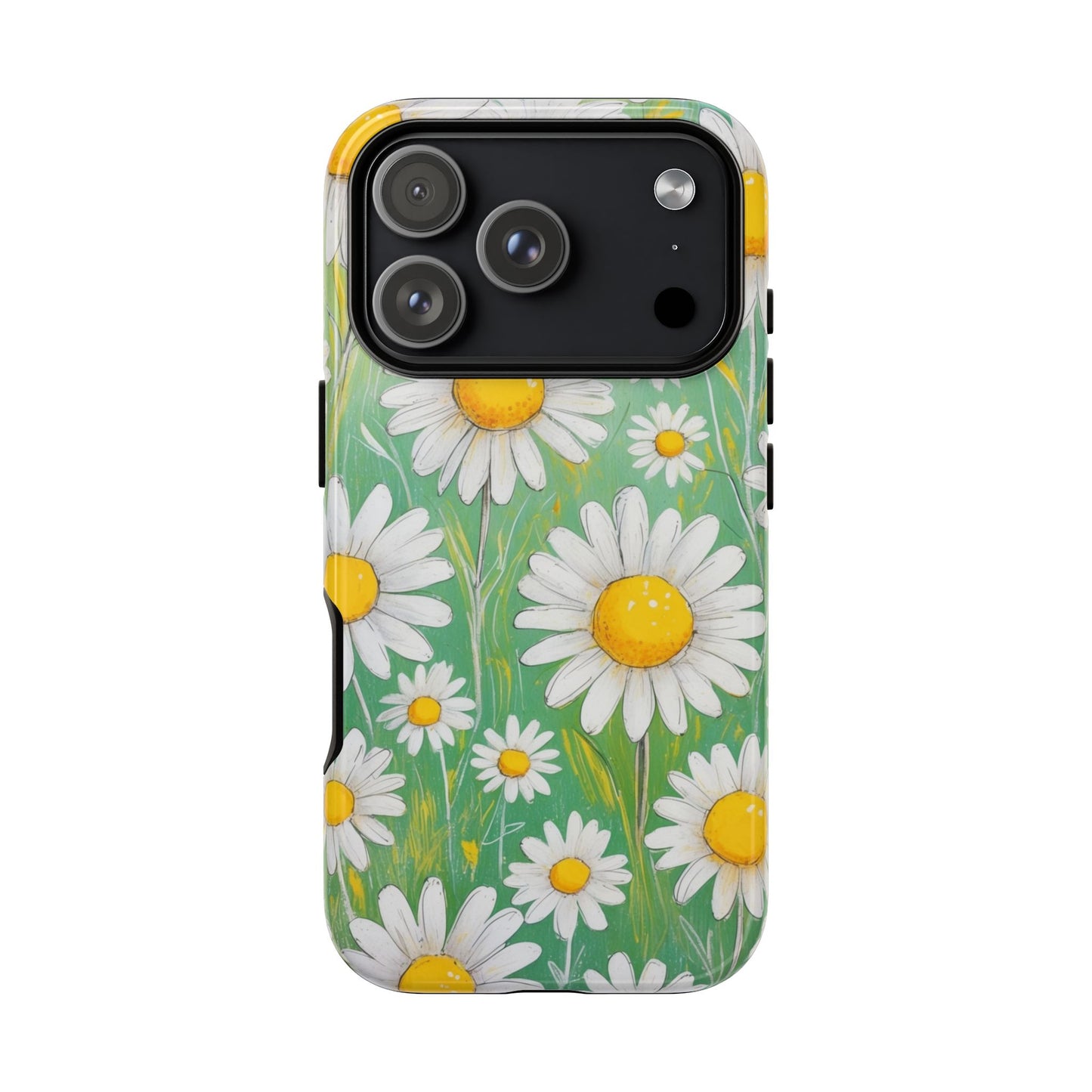 iPhone 17 Pro / Glossy Phone Case - Daisies Floral Pattern 4 Phone Case