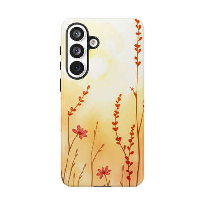 Boho Chic Watercolour Wildflower Dusk Pattern Phone Case - Multicolor Phone Case - Samsung Galaxy S26 Plus / Glossy