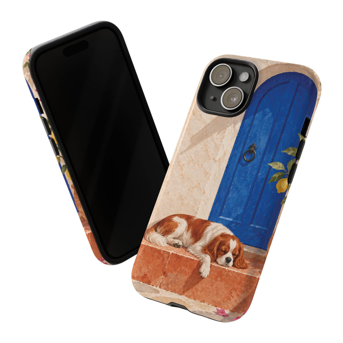 Cavalier King Charles Spaniel Blue Door Siesta Phone Case - Multicolor Phone Case
