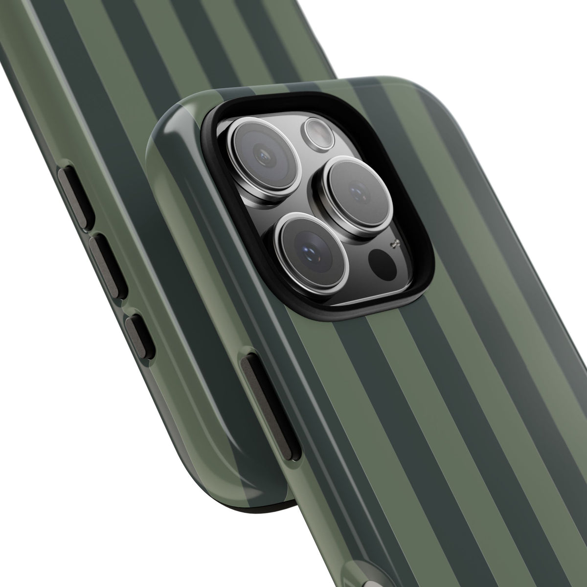 Dark Green Stripe Pattern Phone Case - Green Phone Case