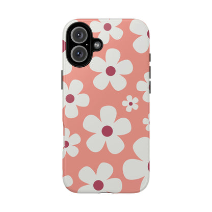 iPhone 16 Plus / Glossy Phone Case - Cute Pink Daisy Pattern #2 Phone Case