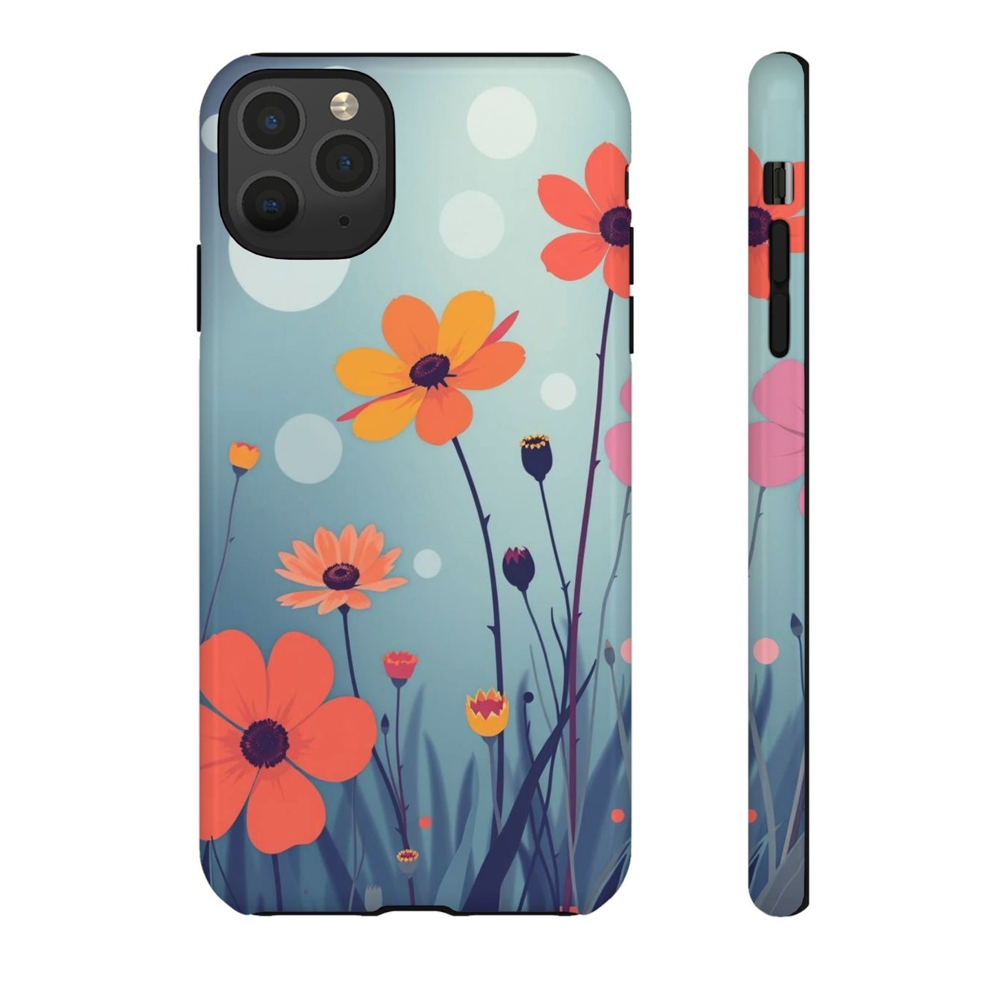 iPhone 11 Pro Max / Glossy Phone Case - Vibrant Wildflowers Design Phone Case