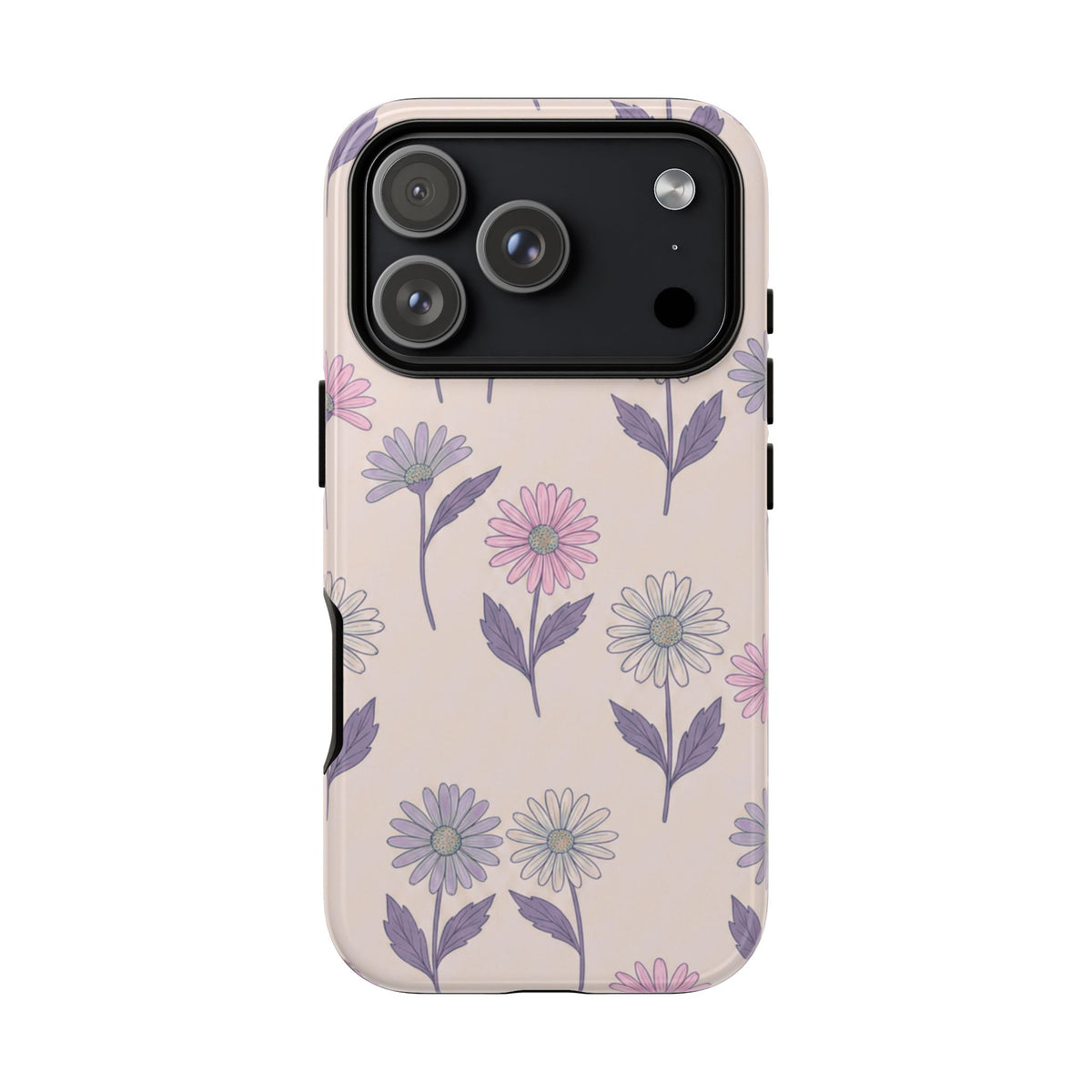 Pretty Pink & Purple Daisy Pattern Phone Case - Pink Phone Case - iPhone 18 Pro / Glossy