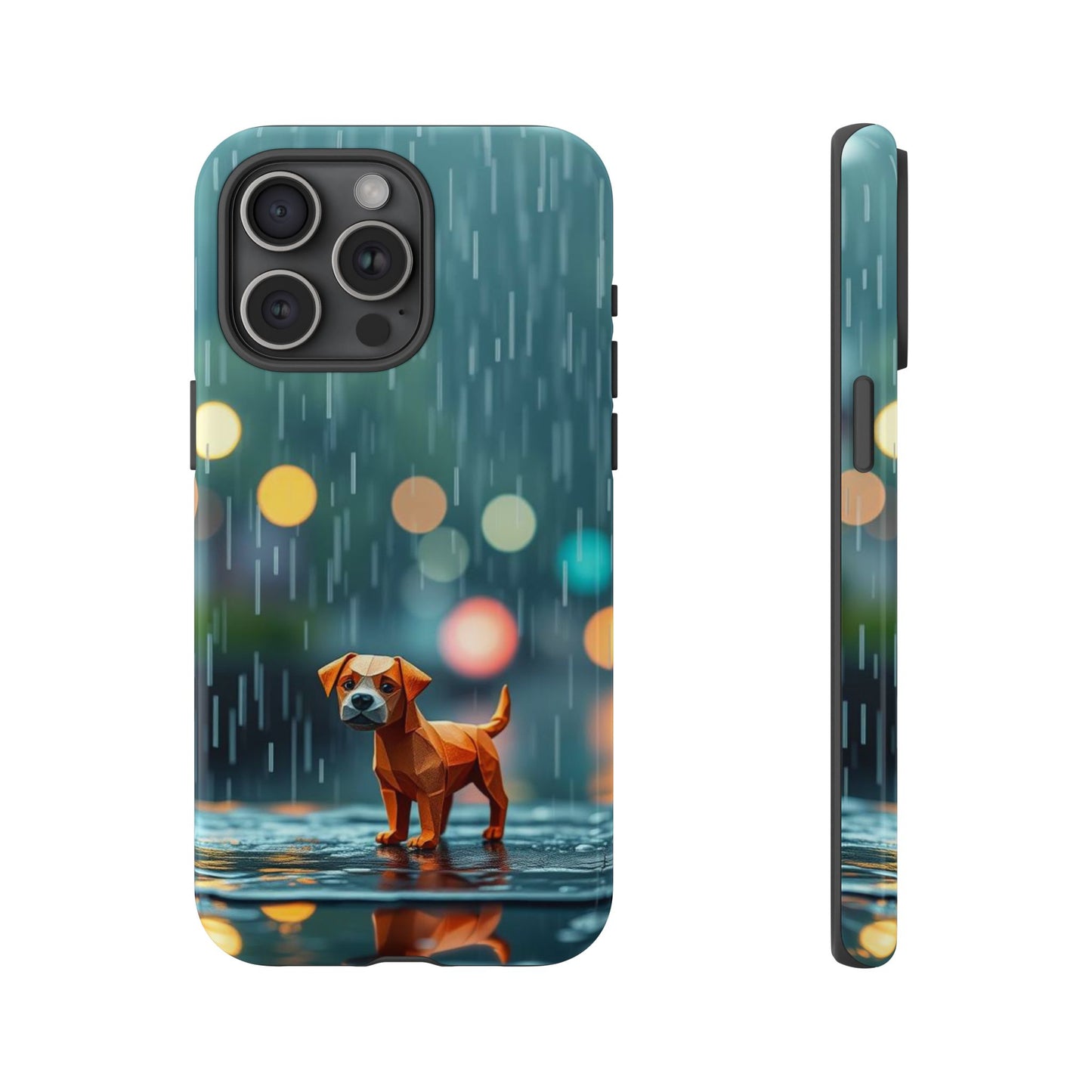 iPhone 15 Pro Max / Glossy Phone Case - Origami ’Soggy Dog’ Design Phone Case