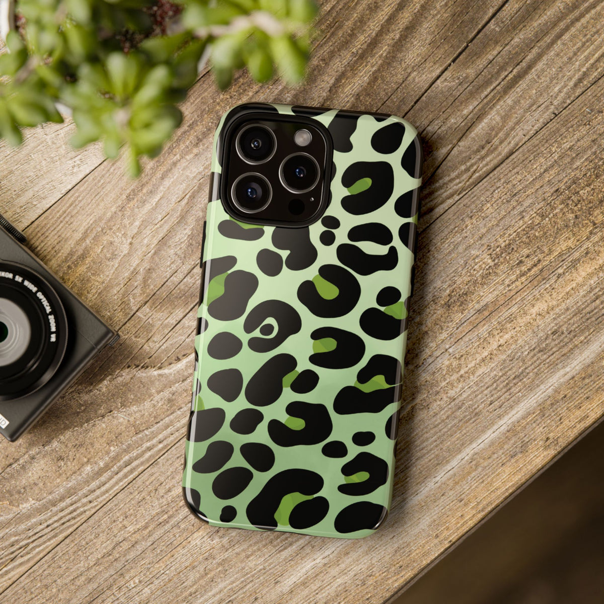 Chic Sage Leopard Print Phone Case - Orange Phone Case
