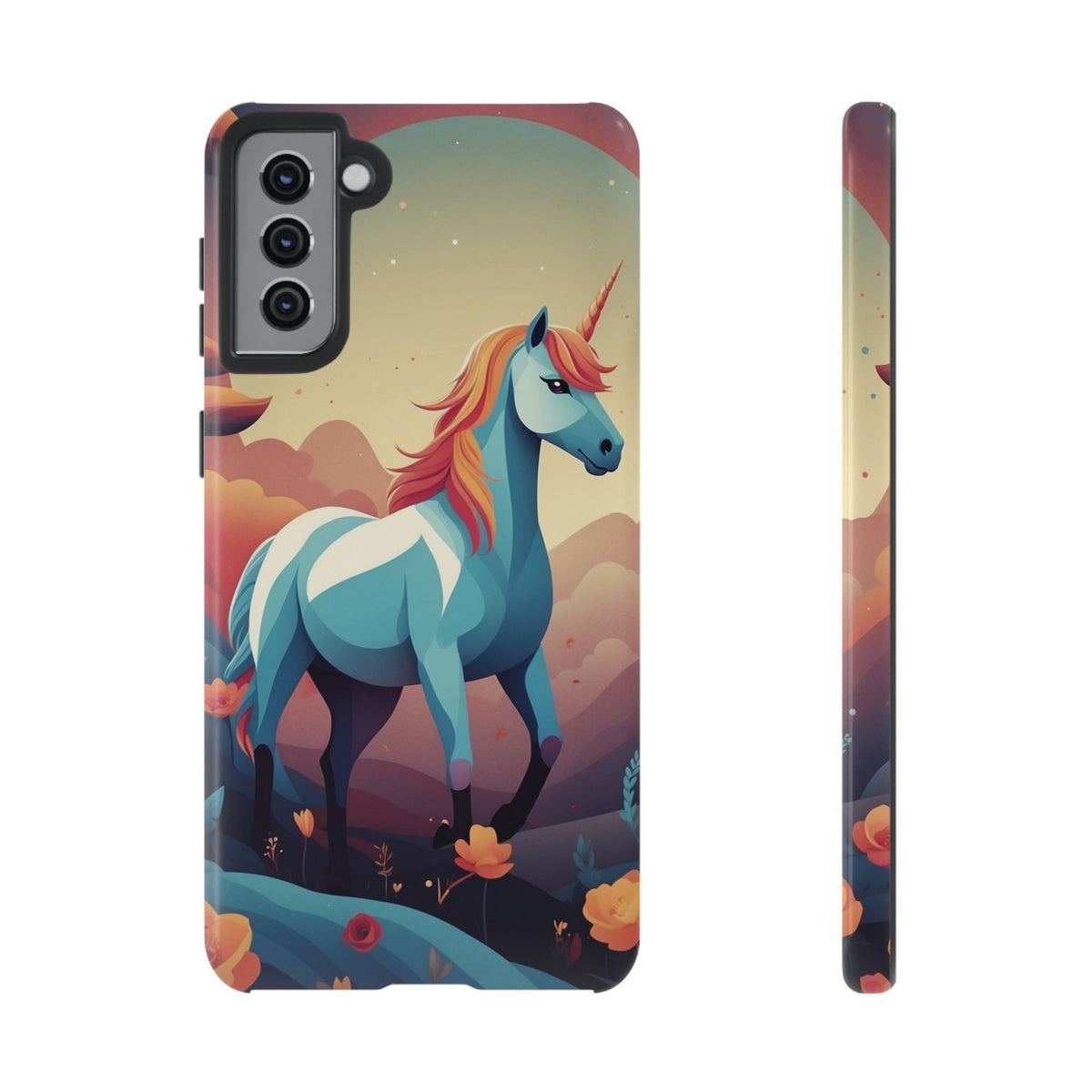 Stylised Unicorn Design Phone Case - Multicolor Phone Case - Samsung Galaxy S21 Plus / Glossy