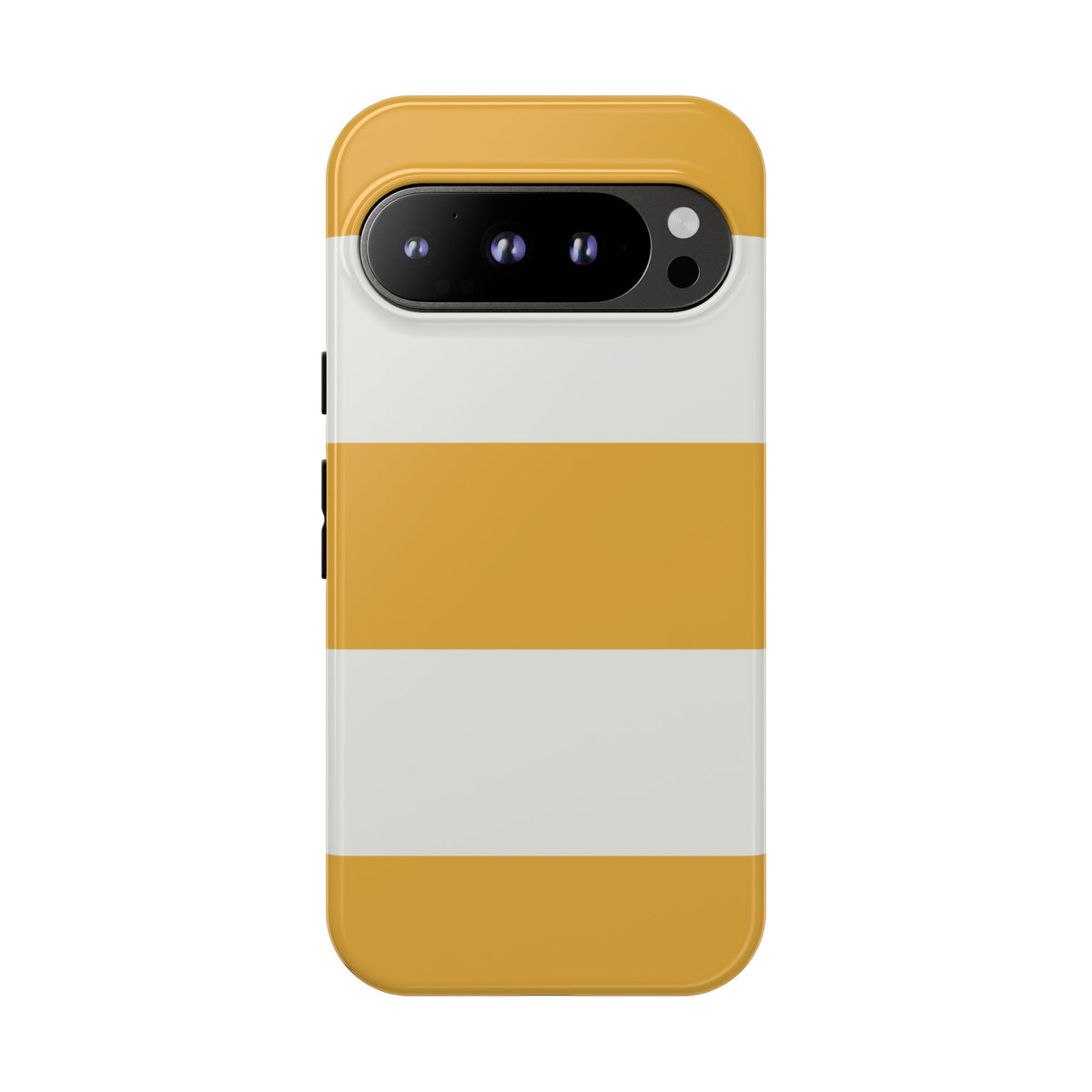 Yellow & White Horizontal Stripe Pattern Phone Case - Yellow Phone Case - Google Pixel 9 Pro / Glossy