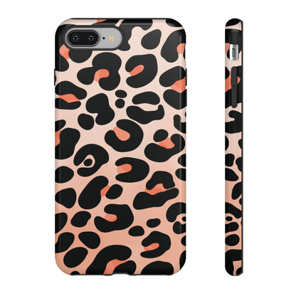 Elegant Peach Leopard Print Phone Case
