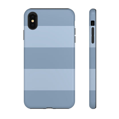 Light Blue Horizontal Stripe Pattern Phone Case - Blue Phone Case - iPhone XS MAX / Glossy