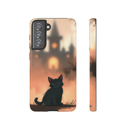 Cute Gothic Cat Design Phone Case - Multicolor Phone Case - Samsung Galaxy S21 FE / Glossy