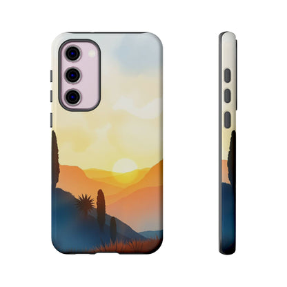 Samsung Galaxy S23 Plus / Glossy Phone Case - Watercolour Sunset Design Phone Case
