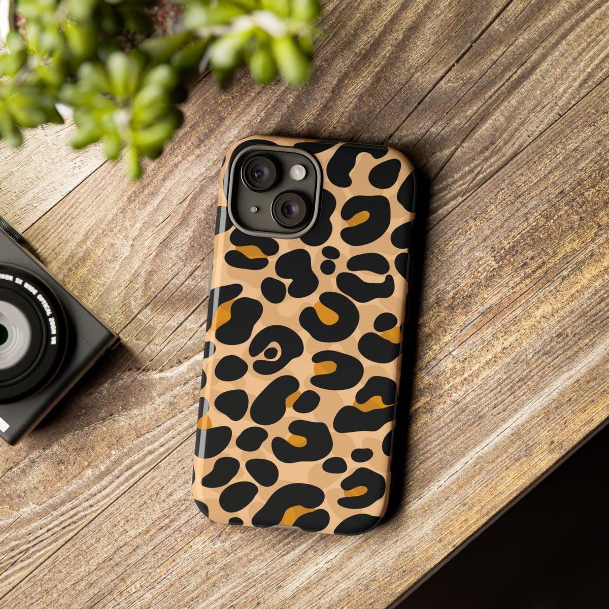 Stylish Mocha Leopard Print Phone Case - Orange Phone Case