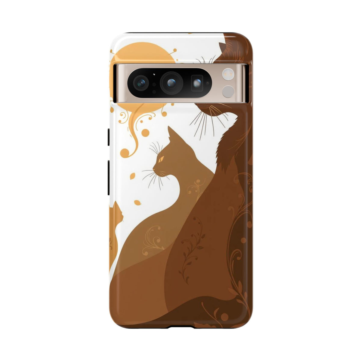 Abstract Cat Pattern Design Phone Case - Multicolor Phone Case - Google Pixel 8 Pro / Glossy