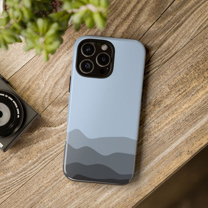 Blue Abstract Waves Protective Phone Case - Blue Phone Case