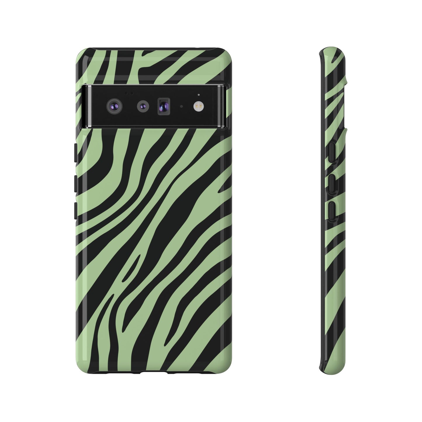 Modern Mint Zebra Print Phone Case