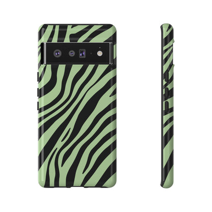 Modern Mint Zebra Print Phone Case