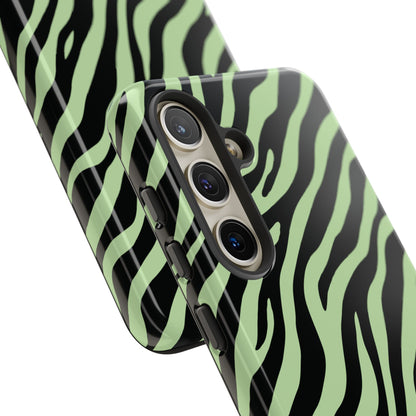 Stylish Mint Zebra Print Phone Case