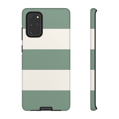 Green & White Horizontal Stripe Pattern Phone Case - Green Phone Case - Samsung Galaxy S20+ / Glossy