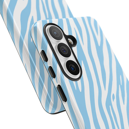 Sky Blue Tiger Print Phone Case