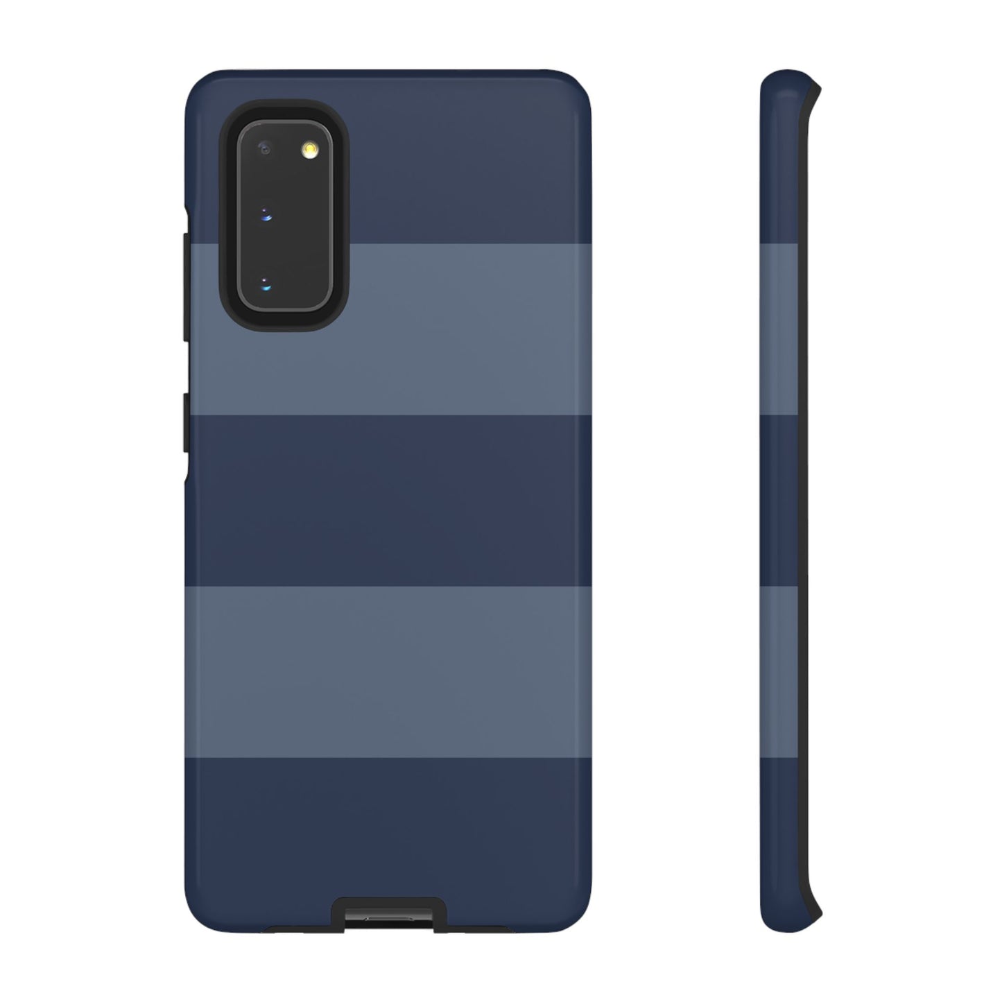 Dark Blue Horizontal Stripe Pattern Phone Case - Blue Phone Case - Samsung Galaxy S20 / Glossy