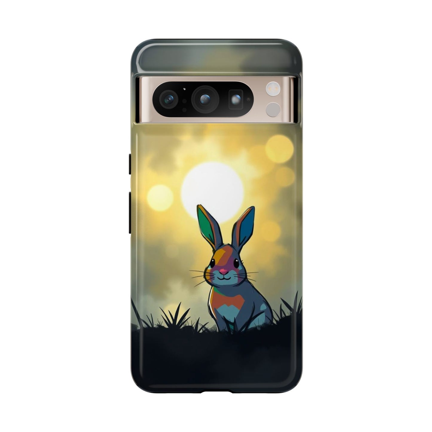 Google Pixel 8 Pro / Glossy Phone Case - Gothic Rabbit Moody Design Phone Case